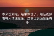 本来想划走，结果停住了，蘑菇视频看得人情绪复杂，这事比表面复杂得多