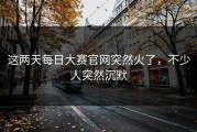 这两天每日大赛官网突然火了，不少人突然沉默