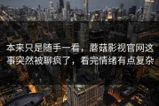 本来只是随手一看，蘑菇影视官网这事突然被聊疯了，看完情绪有点复杂