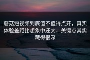 蘑菇短视频到底值不值得点开，真实体验差距比想象中还大，关键点其实藏得很深