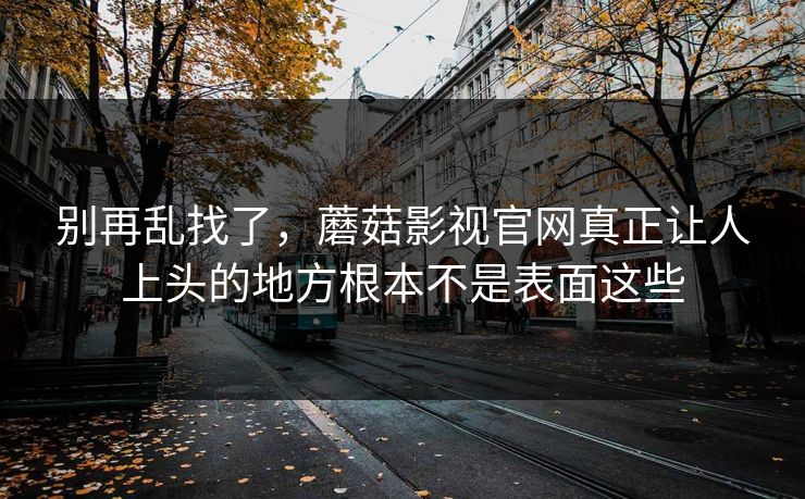 别再乱找了，蘑菇影视官网真正让人上头的地方根本不是表面这些