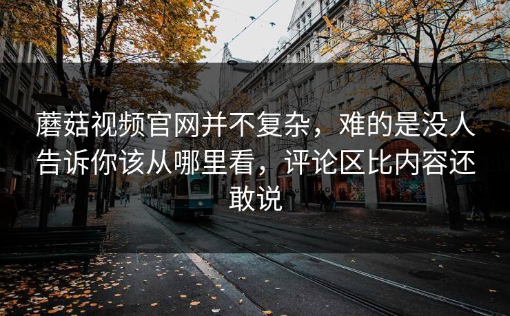 蘑菇视频官网并不复杂,难的是没人告诉你该从哪里看,评论区比内容还敢说 蘑菇视频官网并不复杂,难的是没人告诉你该从哪里看,评论区比内容还敢说