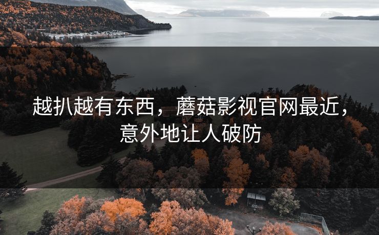 越扒越有东西,蘑菇影视官网最近,意外地让人破防 越扒越有东西,蘑菇影视官网最近,意外地让人破防