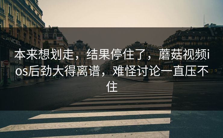 本来想划走,结果停住了,蘑菇视频ios后劲大得离谱,难怪讨论一直压不住 本来想划走,结果停住了,蘑菇视频ios后劲大得离谱,难怪讨论一直压不住