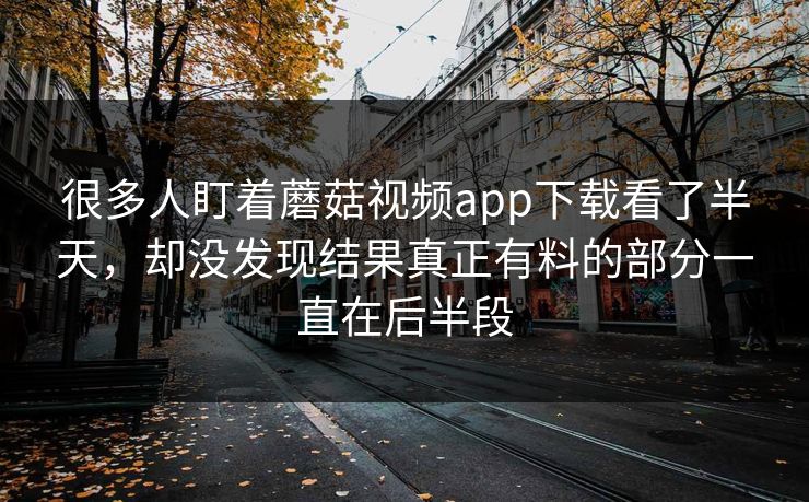 很多人盯着蘑菇视频app下载看了半天,却没发现结果真正有料的部分一直在后半段 很多人盯着蘑菇视频app下载看了半天,却没发现结果真正有料的部分一直在后半段